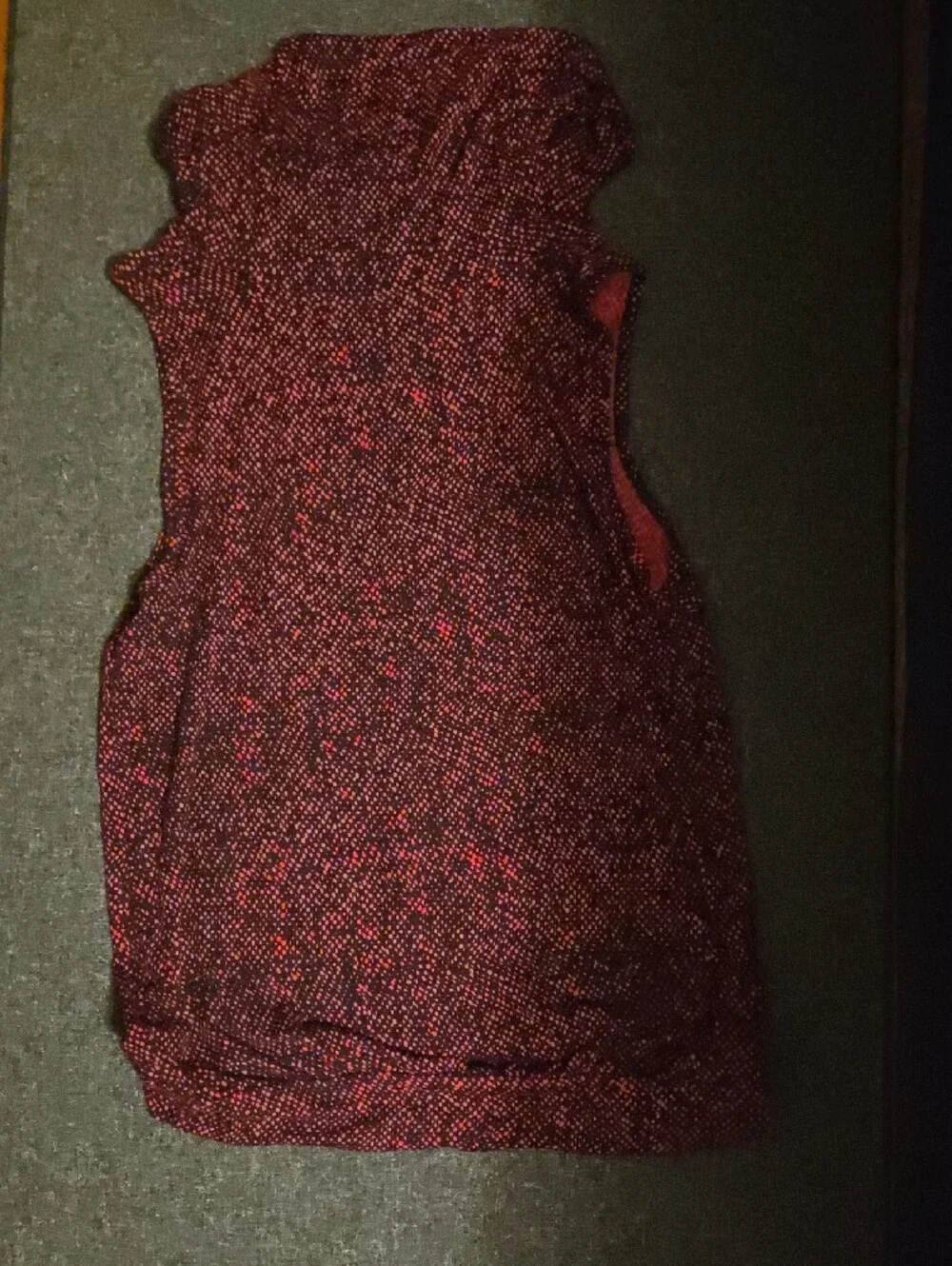 Michael Kors Black Top with Red Speckle Pink And Black
